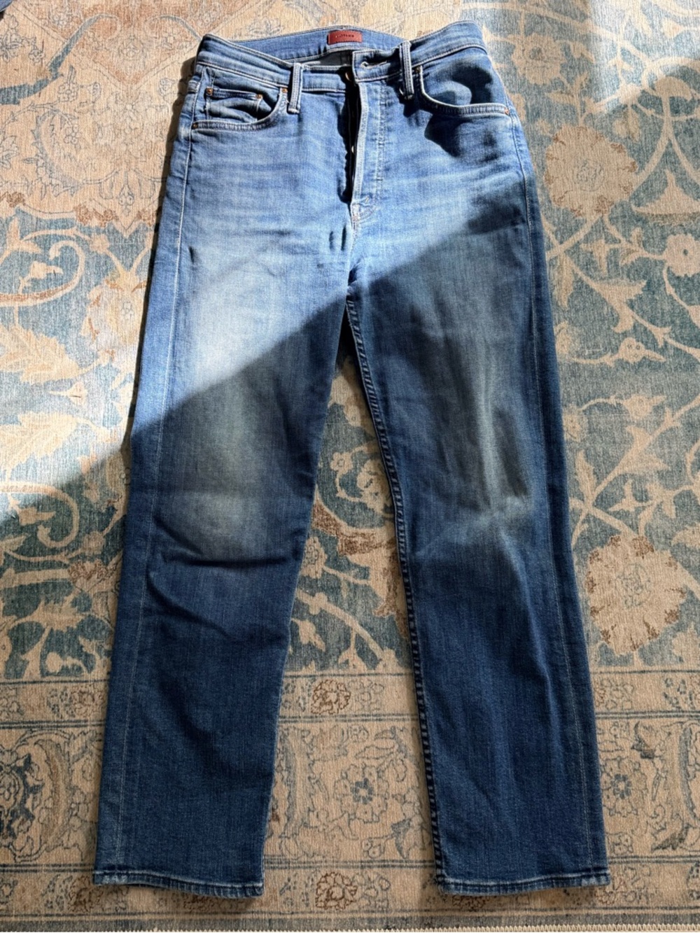 MOTHER women’s Light Blue Straight Jeans